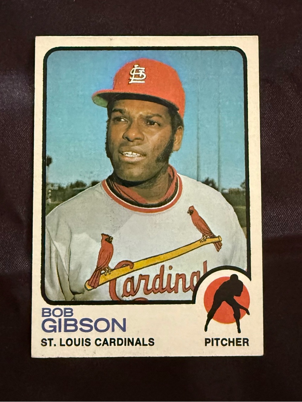 Bob Gibson #190, Topps, HOF, 1973, St Louis Cardinals, MT/NM, Superbly Centered